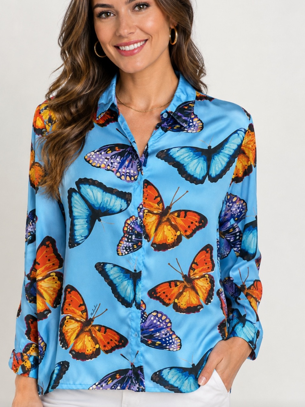 Bululu Fly Me Away Blouse BUTTERFLY